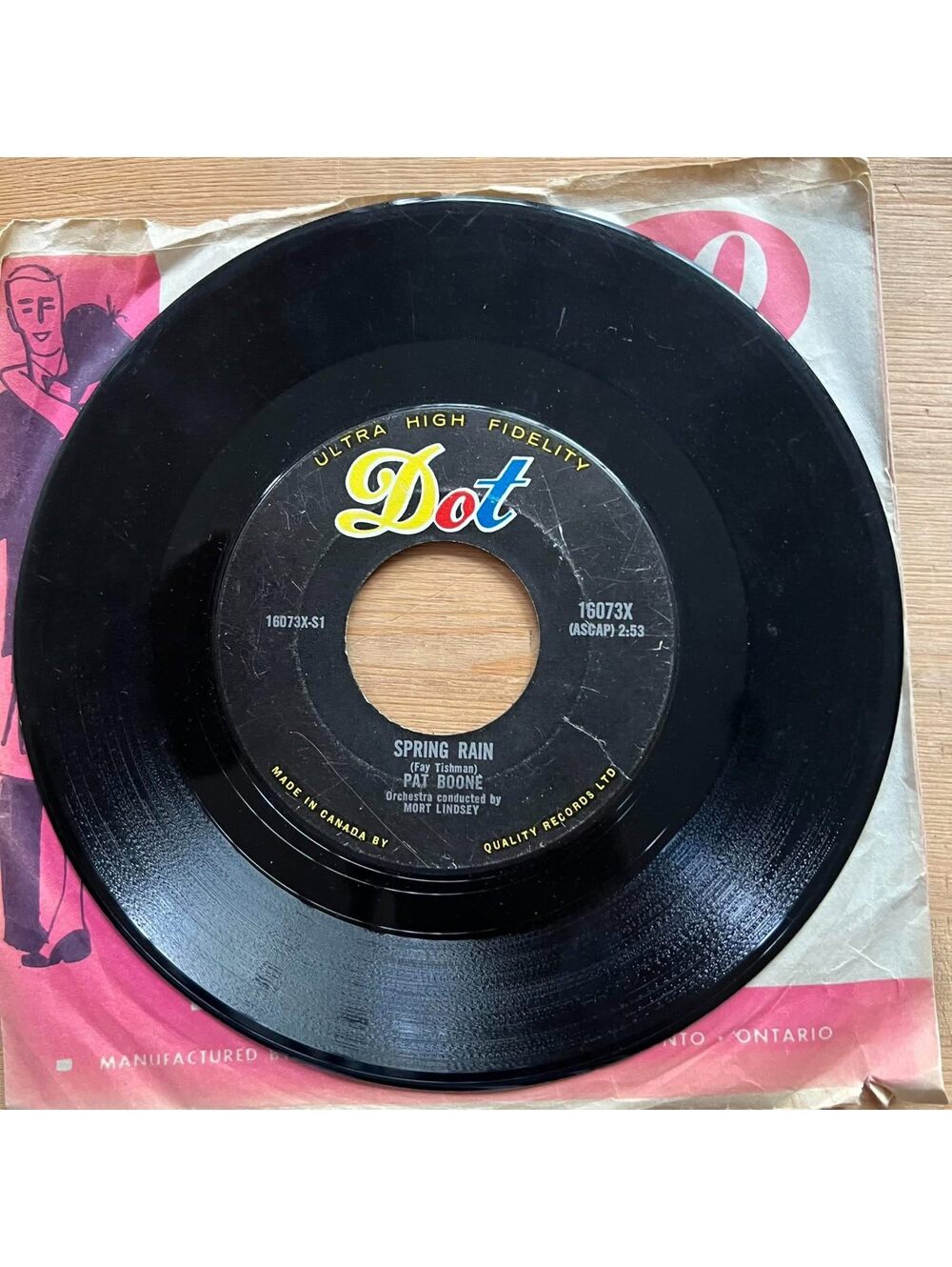 Pat Boone - Spring Rain/Walking the Floor over You 45rpm VG+ R15